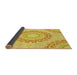 Thickness of Patterned Bold Yellow Rug, pat1395yw