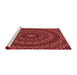 Sideview of Machine Washable Transitional Tomato Red Rug, wshpat1396rd