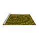 Sideview of Machine Washable Transitional Bakers Brown Rug, wshpat1396yw