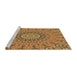 Sideview of Machine Washable Transitional Mahogany Brown Rug, wshpat1397brn