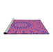 Sideview of Machine Washable Transitional Purple Rug, wshpat1397pur