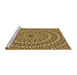 Sideview of Machine Washable Transitional Yellow Rug, wshpat1398brn