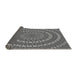 Thickness of Patterned Gunmetal Gray Rug, pat1398gry