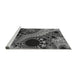 Sideview of Machine Washable Transitional Gunmetal Gray Rug, wshpat1399gry