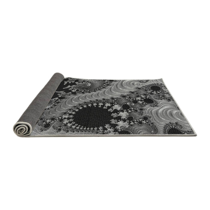 Thickness of Patterned Gunmetal Gray Rug, pat1399gry