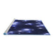 Sideview of Machine Washable Transitional Night Blue Rug, wshpat14blu