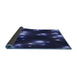 Thickness of Patterned Night Blue Rug, pat14blu