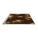 Sideview of Machine Washable Transitional Black Brown Rug, wshpat14org