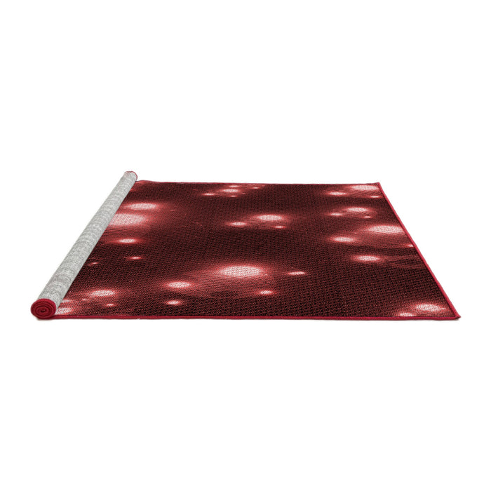 Sideview of Machine Washable Transitional Red Rug, wshpat14rd