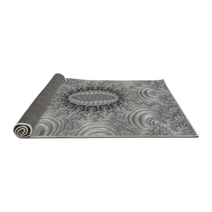 Thickness of Patterned Ash Gray Rug, pat1400gry