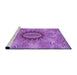 Sideview of Machine Washable Transitional Purple Rug, wshpat1400pur