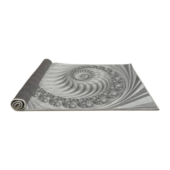 Thickness of Patterned Platinum Gray Rug, pat1401gry