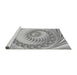 Sideview of Machine Washable Transitional Platinum Gray Rug, wshpat1401gry