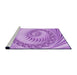 Sideview of Machine Washable Transitional Pastel Purple Pink Rug, wshpat1401pur