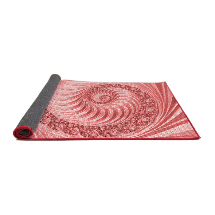 Thickness of Patterned Pastel Pink Rug, pat1401rd