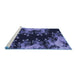 Sideview of Machine Washable Transitional Night Blue Rug, wshpat1402blu