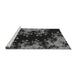 Sideview of Machine Washable Transitional Gray Rug, wshpat1402gry