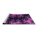 Sideview of Machine Washable Transitional Dark Orchid Purple Rug, wshpat1402pur