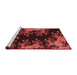 Sideview of Machine Washable Transitional Red Rug, wshpat1402rd