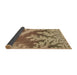 Thickness of Patterned Saddle Brown Rug, pat1403brn