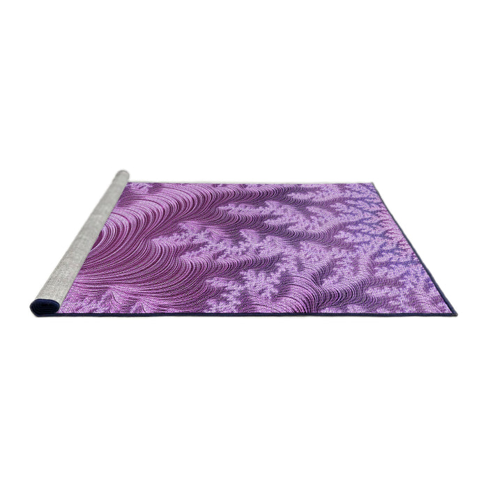 Sideview of Machine Washable Transitional Violet Purple Rug, wshpat1403pur