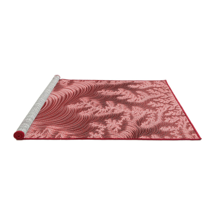 Sideview of Machine Washable Transitional Light Coral Pink Rug, wshpat1403rd