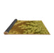 Thickness of Patterned Golden Brown Yellow Rug, pat1403yw