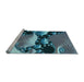 Sideview of Machine Washable Transitional Dark Blue Grey Blue Rug, wshpat1404lblu