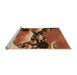 Sideview of Machine Washable Transitional Orange Rug, wshpat1404org