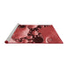 Sideview of Machine Washable Transitional Red Rug, wshpat1404rd