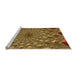 Sideview of Machine Washable Transitional Dark Bronze Brown Rug, wshpat1405org