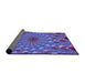 Thickness of Patterned Amethyst Purple Rug, pat1405pur