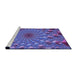 Sideview of Machine Washable Transitional Amethyst Purple Rug, wshpat1405pur