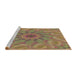 Sideview of Machine Washable Transitional Sienna Brown Rug, wshpat1406brn