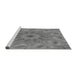 Sideview of Machine Washable Transitional Gray Rug, wshpat1406gry