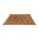 Sideview of Machine Washable Transitional Red Rug, wshpat1406org