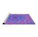 Sideview of Machine Washable Transitional Purple Mimosa Purple Rug, wshpat1406pur