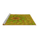 Sideview of Machine Washable Transitional Brown Rug, wshpat1406yw