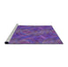 Sideview of Machine Washable Transitional Lilac Purple Rug, wshpat1407pur