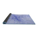 Thickness of Patterned Sky Blue Rug, pat1408blu