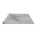 Sideview of Machine Washable Transitional Dark Gray Rug, wshpat1408gry