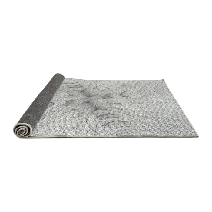 Thickness of Patterned Dark Gray Rug, pat1408gry