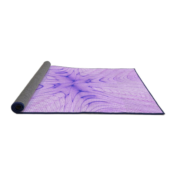 Thickness of Patterned Purple Rug, pat1408pur