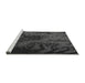 Sideview of Machine Washable Transitional Midnight Gray Rug, wshpat1409gry