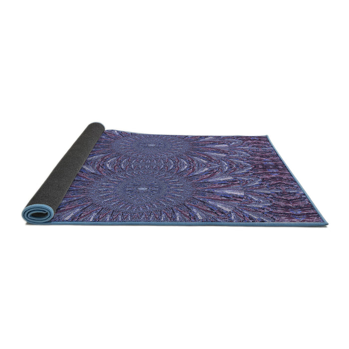 Thickness of Patterned Purple Rug, pat141blu