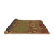 Thickness of Patterned Caramel Brown Rug, pat141brn