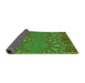 Thickness of Patterned Army Green Rug, pat141grn