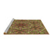 Sideview of Machine Washable Transitional Caramel Brown Rug, wshpat1410brn