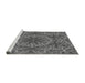 Sideview of Machine Washable Transitional Gray Rug, wshpat1410gry