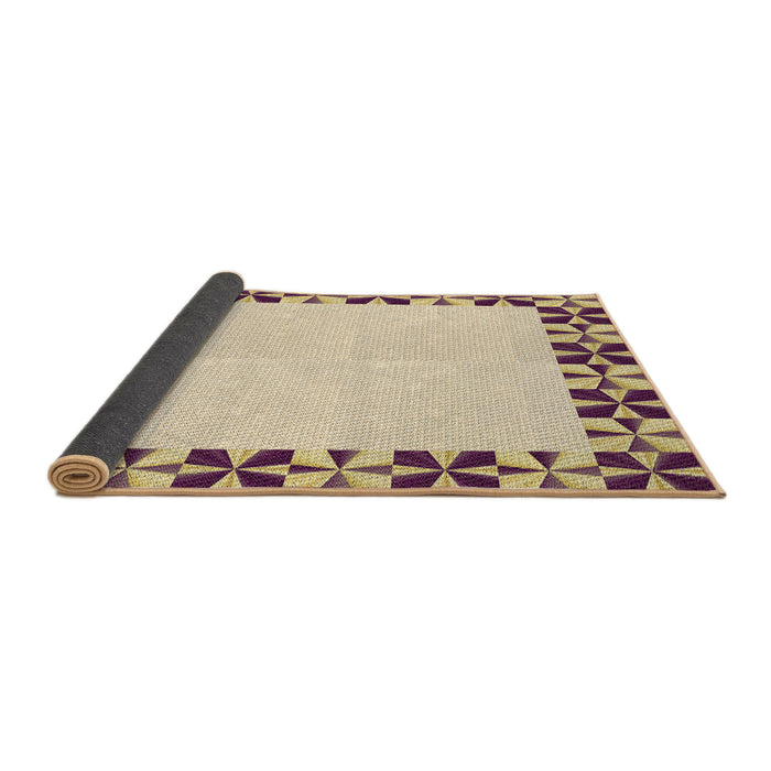 Thickness of Patterned Golden Blonde Gold Rug, pat1411brn